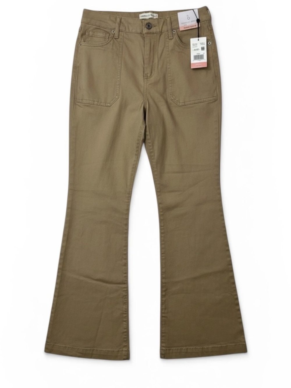 Happily Grey High Rise Flare Jeans Size 7/28 NWT Tan Stretch Denim